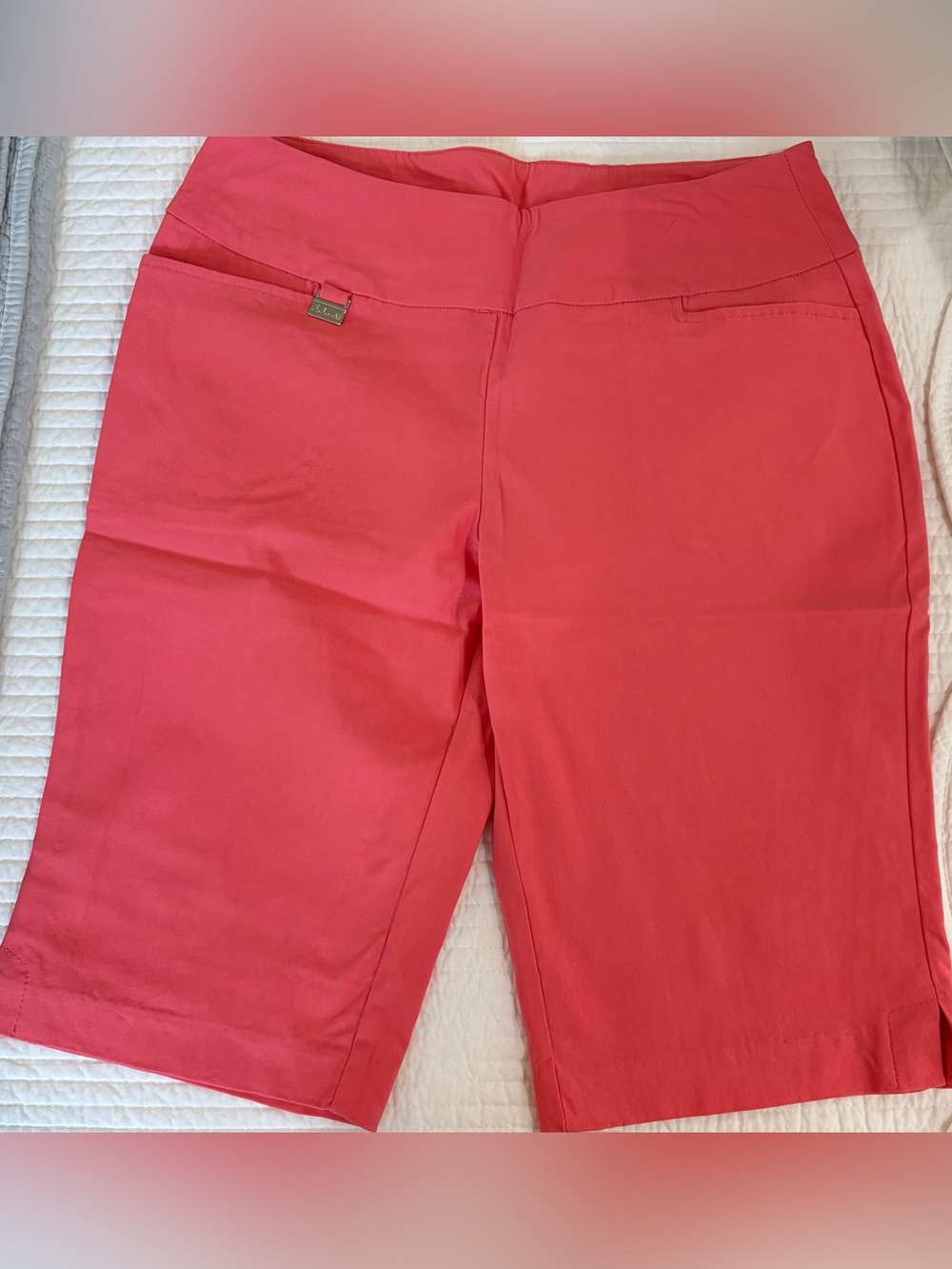 PRELOVED SZ 10 Lulu-B Bright Coral Bermuda Shorts Great Condition